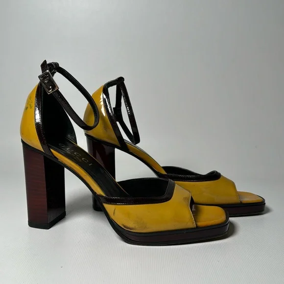 Gucci Stacked Heel Sandal - sz 5B - Picture 3 of 7